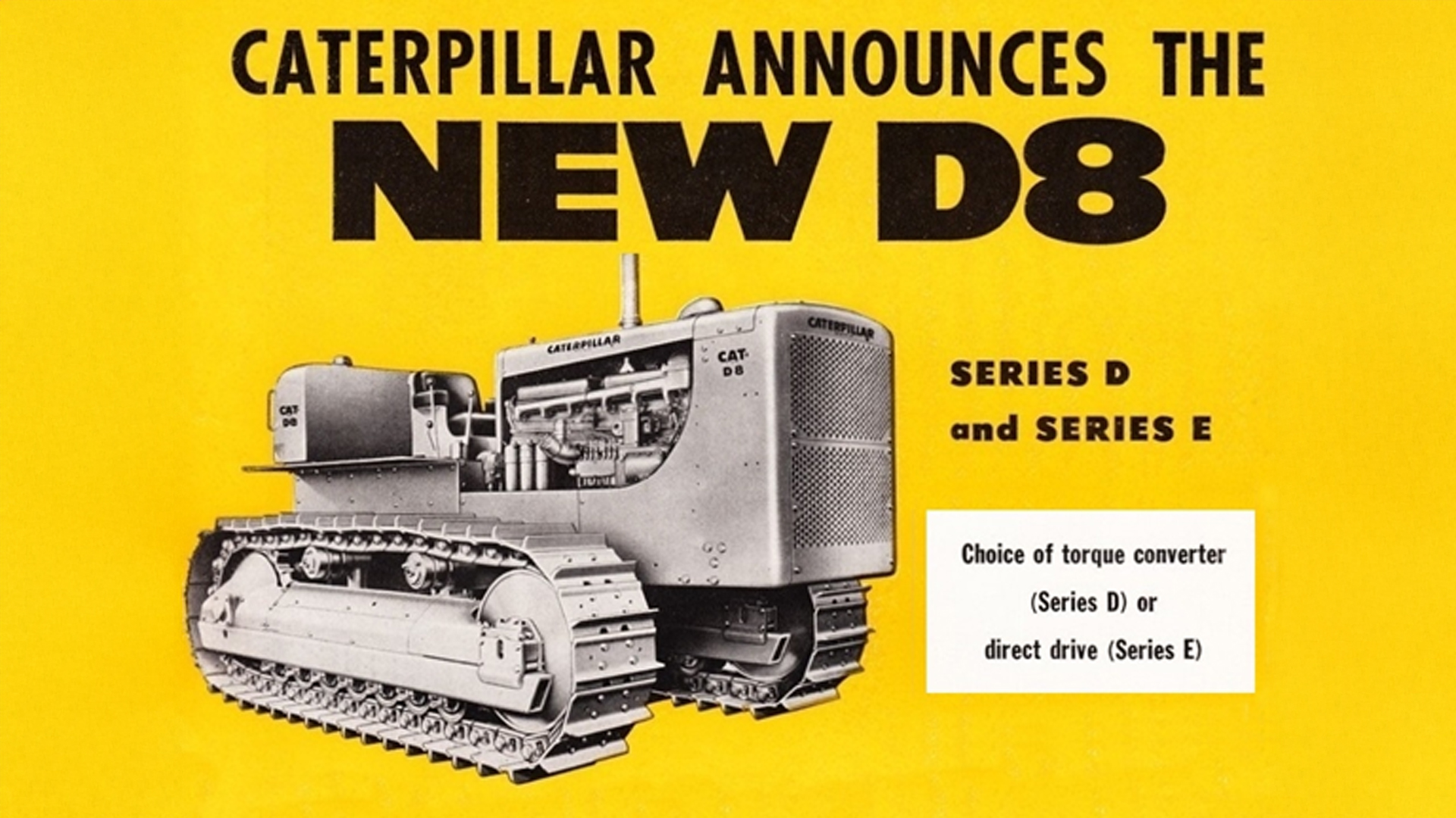 April, 1955 advertisement introducing the New D8